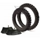 Train de Pneus Cross + Chambres 14"/17" Arriere/Avant