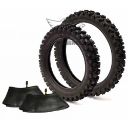 Train Complet de Pneu Guangli + Chambre à air 12"/14" pour Dirt Bike