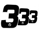 Numero de Plaque 3 YCF (vendu par 3) Dirt Bike