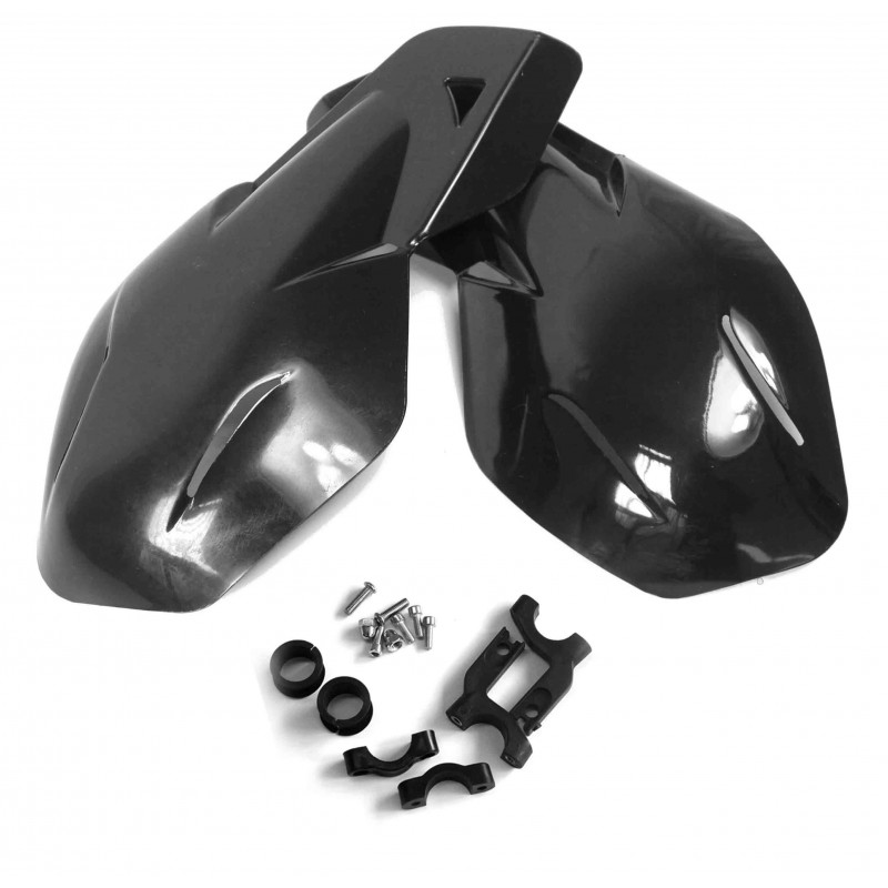 Protège Mains Moto Cross Protege Main Moto Universel Protection Mains Moto  pour Dirt Bike Motocross Enduro Supermoto-Noir 