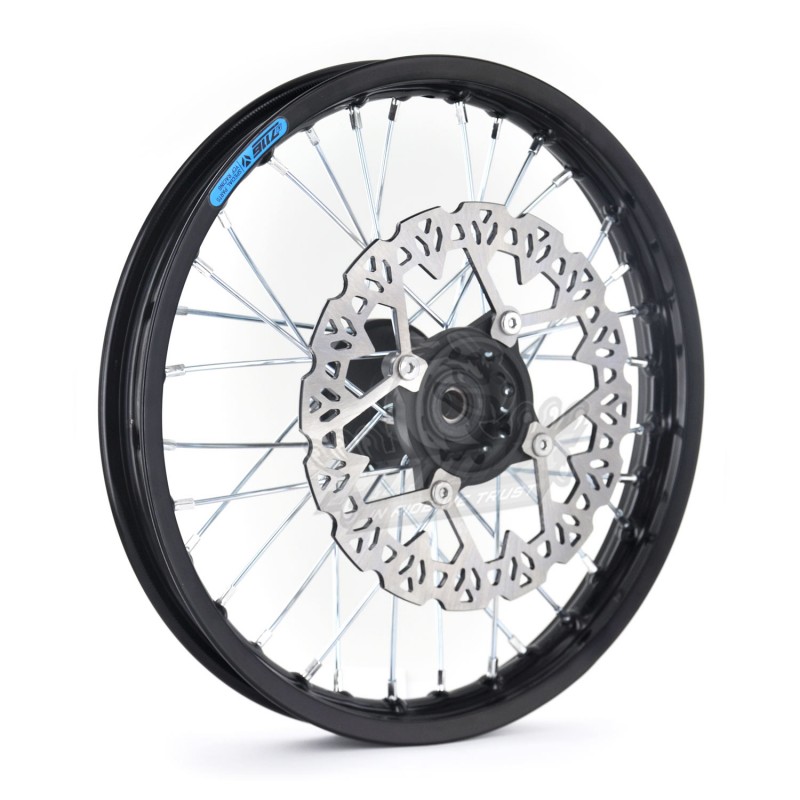 Jante Complète YCF Arrière CNC 14" noire (axe 15mm)