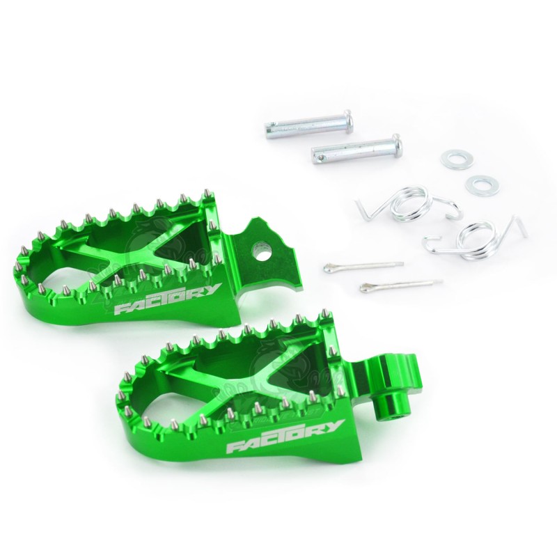 Cales Pieds Vert CNC YCF pour Dirt Bike, Pit Bike