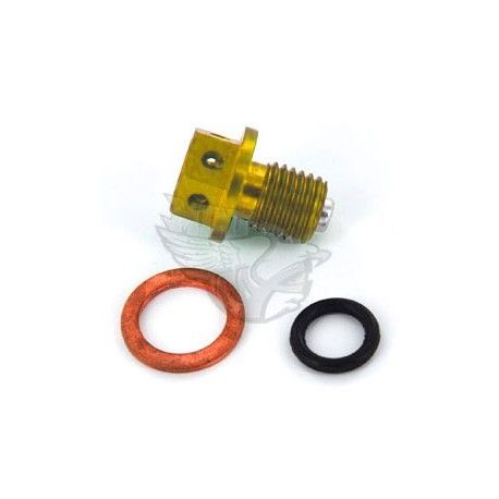 Magnetic drilled sump plug Black