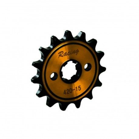 Pignon de sortie de boite Racing 420 15D 17mm Jaune