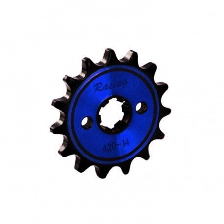 Pignon de sortie de boite Racing 420 15D 17mm Jaune