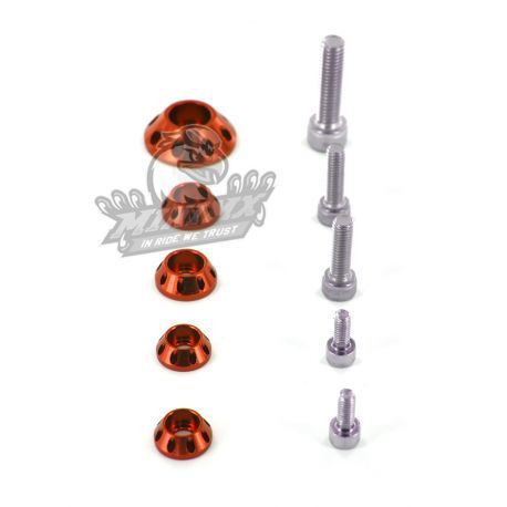 Kit Rondelle Orange CNC YCF pour réservoir et kit plastique