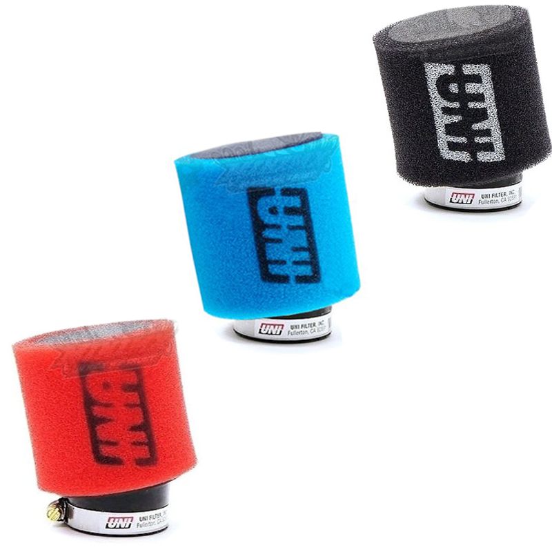 Filter à air UNI 44mm Rouge Noir Bleu pour Dirt bike, Pit Bike