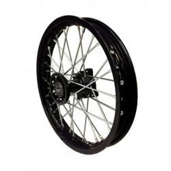 Roue Avant Dirt Bike 12" Noir acier (12/15mm)