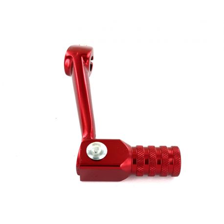 SÉLECTEUR DE VITESSE ALUMINIUM COURT NOIR/ROUGE