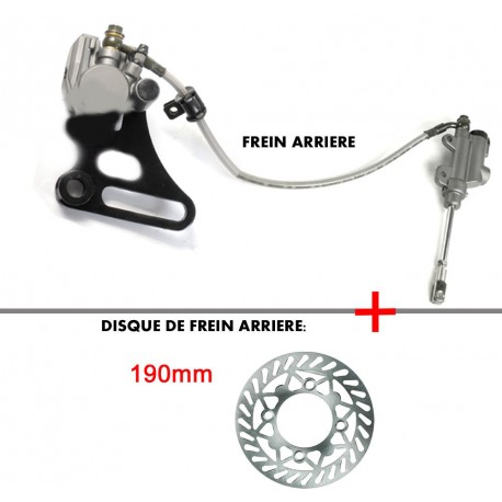 Kit de Frein arriere Dirt Bike Mono Piston HIX Rouge