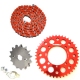 Pack catena CNC YCF Rosso/Rosso (420/17mm)