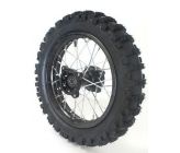 Roue complete Arriere Dirt bike 14" Noir (axe 12mm)