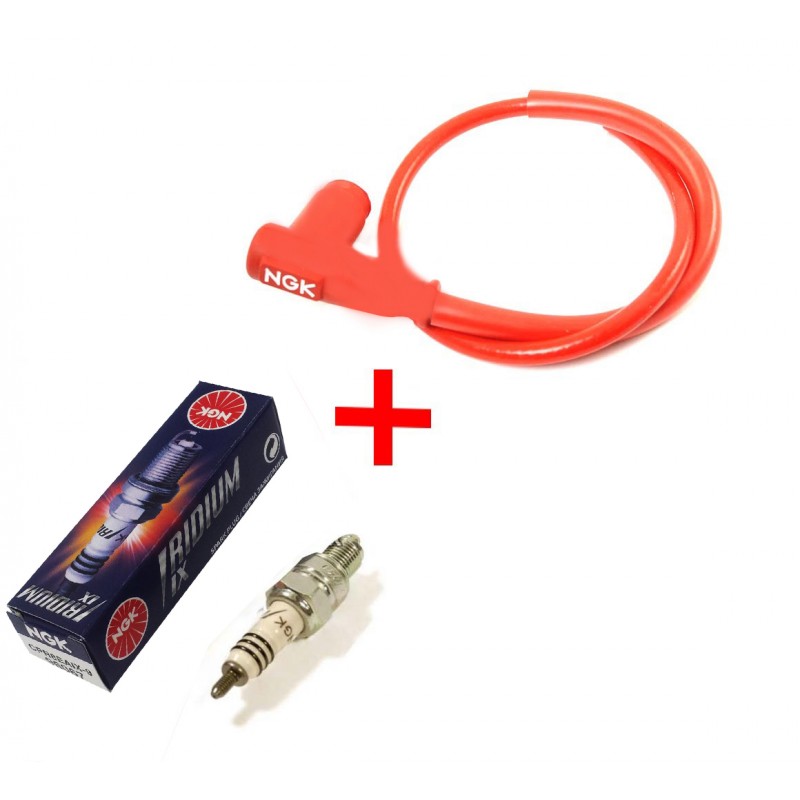 Bougie d'allumage fil d'allumage ensemble fil d'allumage de voiture rouge  haute Performance Silicone 1 m fil d'allumage de voiture pour 4 cylindres