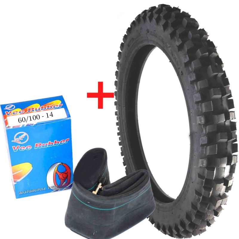 Set Tyre Cross Vee Rubber + Inner Tube 17" Front