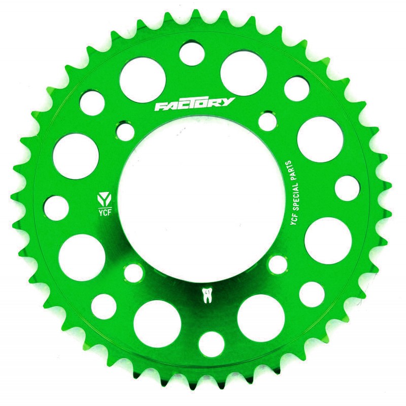 Green Rear Sprocket CNC YCF 420 (41, 43, 45 teeth)
