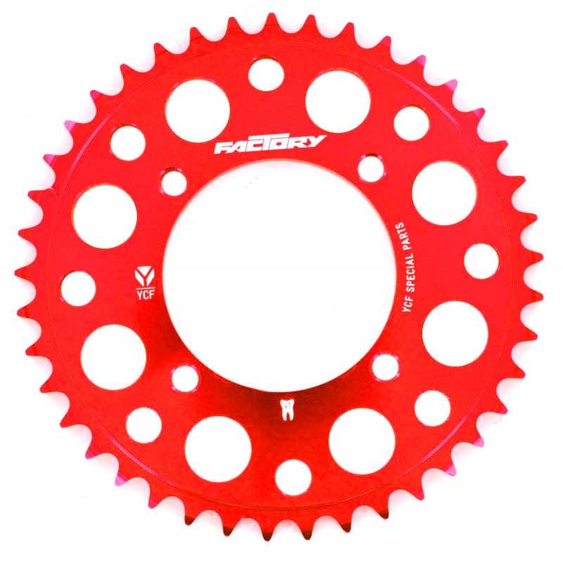 Red Rear Sprocket CNC YCF 420 (41, 43, 45 teeth)