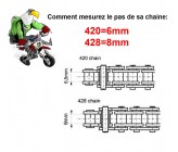 Comment mesurez sa taille de chaine sur une Dirt Bike, Pit Bike?