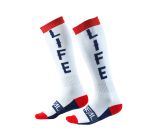 Chaussette O'NEAL PRO MX MOTO LIFE WHITE/RED/BLUE (Taille Unique)