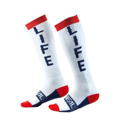 Chaussette O'NEAL PRO MX MOTO LIFE WHITE/RED/BLUE (Taille Unique)