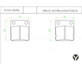 Jeu de Plaquettes de Frein Arriere 1 Piston pour YCF 2008-2013