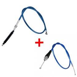 Cable D'accélérateur + Cable Embrayage en Prise Bleu pour Dirt Bike