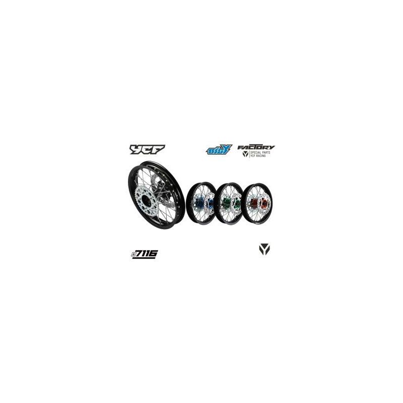 Complete Rim YCF Rear 14" BIGY CNC Black (axle 15mm)