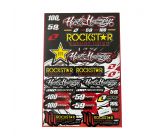 planche de stickers rockstar energy drink 