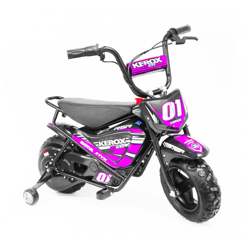 Moto enfant 4 ans électrique 250w, couleur rose