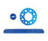 Kit chaine 420 CNC Bleu - 120 maillons