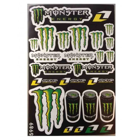 Planche de Stickers Monster Energy pour Dirt Bike, Pit Bike