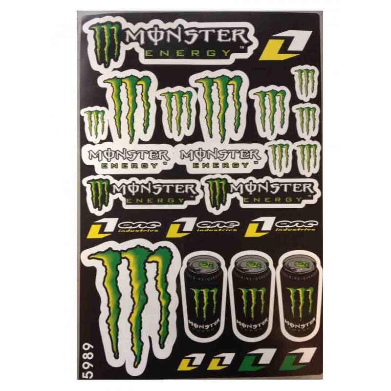 sticker fourche monster energy VTT vertical