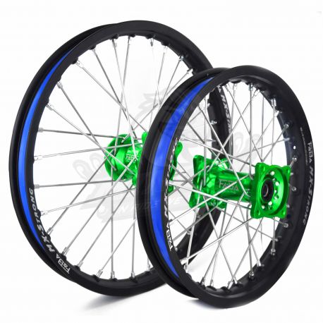 Pack de Jantes FABA 14"/17" CNC Vert (axe 15mm)