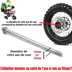 Comment mesurer son axe de roue de sa Dirt Bike, Pit Bike