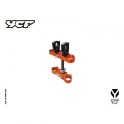 Té de fourche complet avec roulement YCF cnc 48/48 - Orange