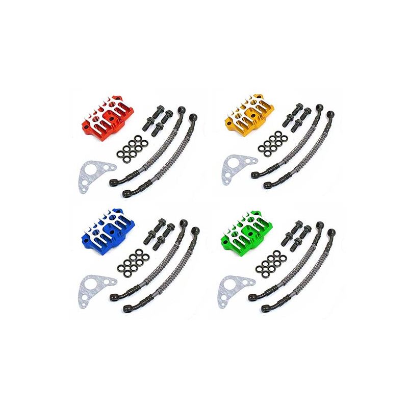 Adaptateur Radiateur 4Perf avec durite 230mm vis et joints Adaptateur Radiateur 4Perf avec durite 230mm vis et joints