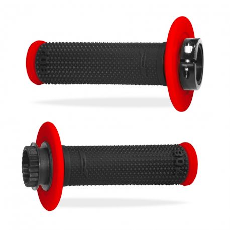Poignées PROGRIP 708 Lock on 22/25mm - Rouge/Noir