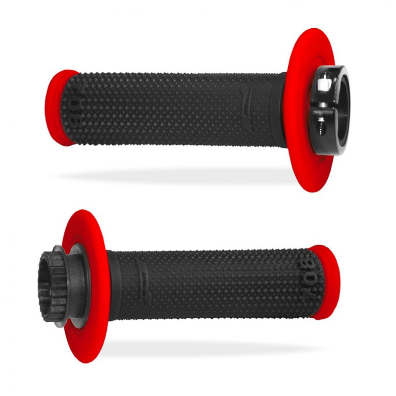 Poignées PROGRIP 708 Lock on 22/25mm - Rouge/Noir Poignées PROGRIP 708 Lock on 22/25mm - Rouge/Noir