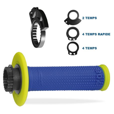 Grips 708 Lock on Fluo Yellow/Electric Blue 22/25mm