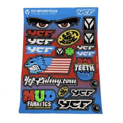 Folha de autocolantes YCF