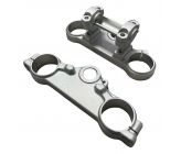 Té de fourche Alu complet Kayo TD125/TT140 gris - Dirt Bike