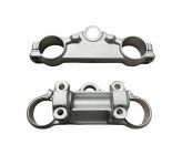 Té de fourche Alu complet Kayo TD125/TT140 gris - Dirt Bike