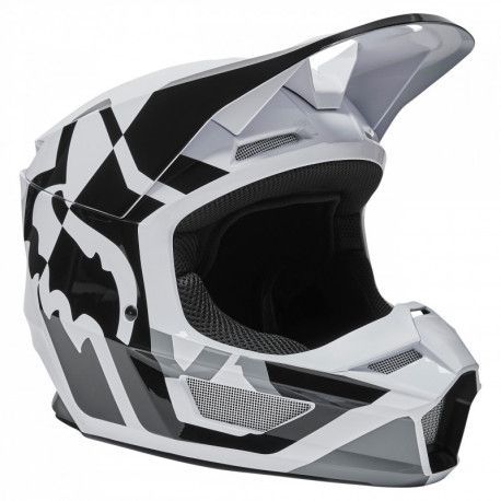  CASQUE FOX V-1 LUX BLACK/WHITE 