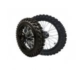 Pack Roue Complete 12"/14" Acier (Axe 12mm) pour Dirt Bike