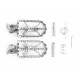 Repose pieds Acier Silver