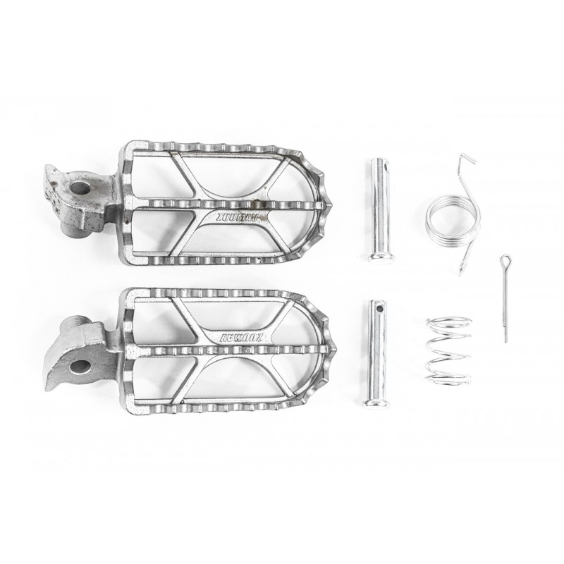 Repose pieds Acier Silver Dirt Bike