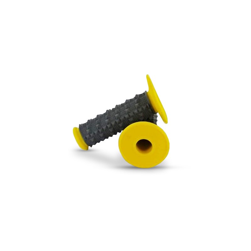 Poignées Dirt Bike - MX - Gris/Jaune