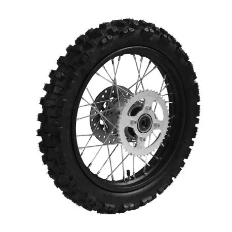 Complete Wheels Rear 16" Black (axe 15mm)