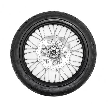 Roue avant complète Supermotard - 17" - Aluminium