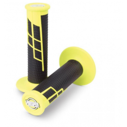 Poignées PRO TAPER Waffle - Jaune/Noir