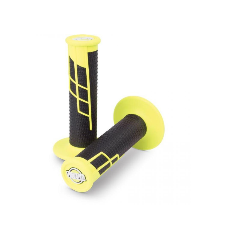 Poignées PRO TAPER Waffle - Jaune/Noir